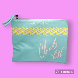 Make Up For Ever x Charli XCX Blue Pink Yellow Makeup Bag